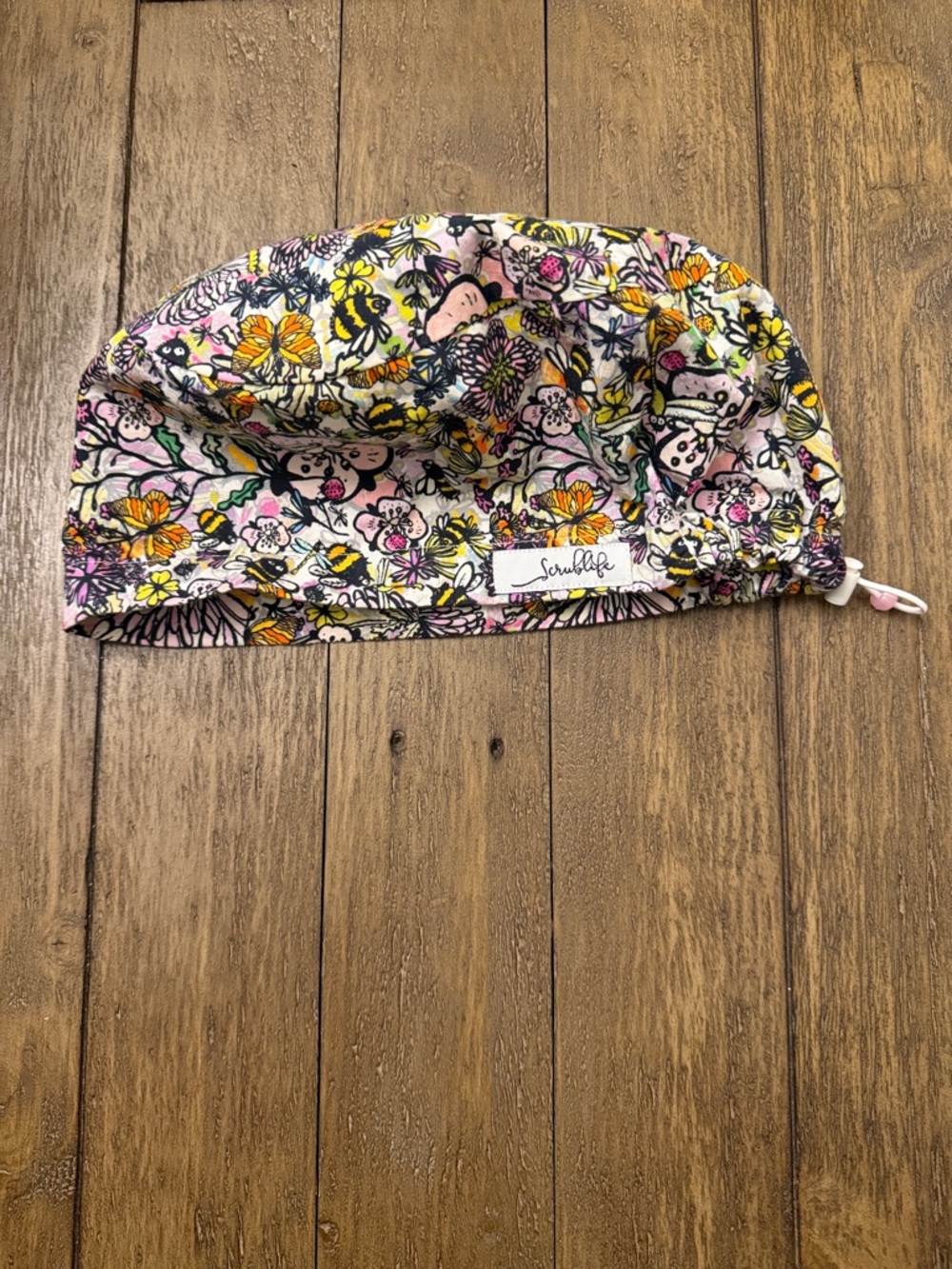 ScrubLife Floral Print Adjustable Scrub Cap - Pink Multi Floral